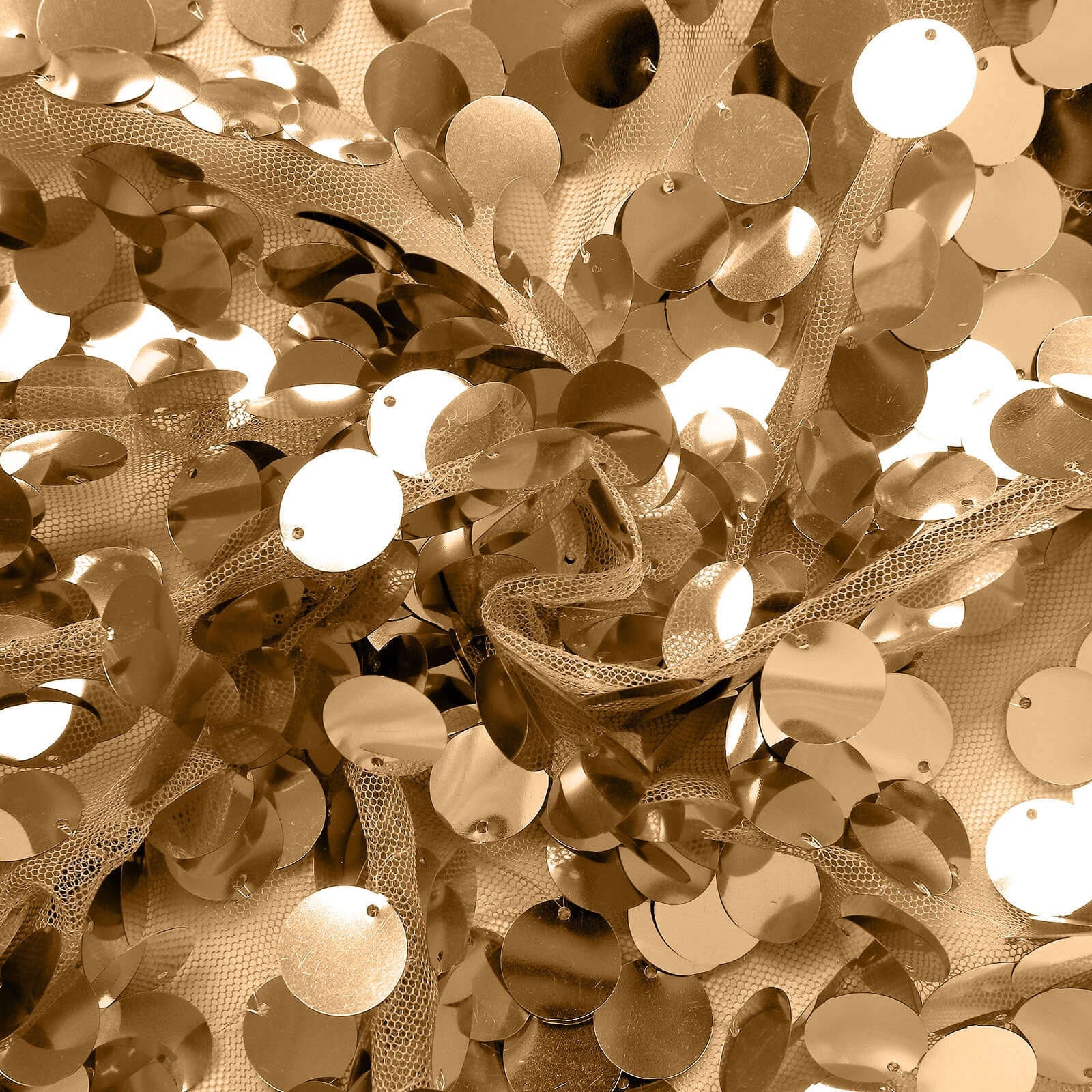 5ft Sparkling Gold Payette Sequin Fitted Cover for Round Top Wedding Arch Stand