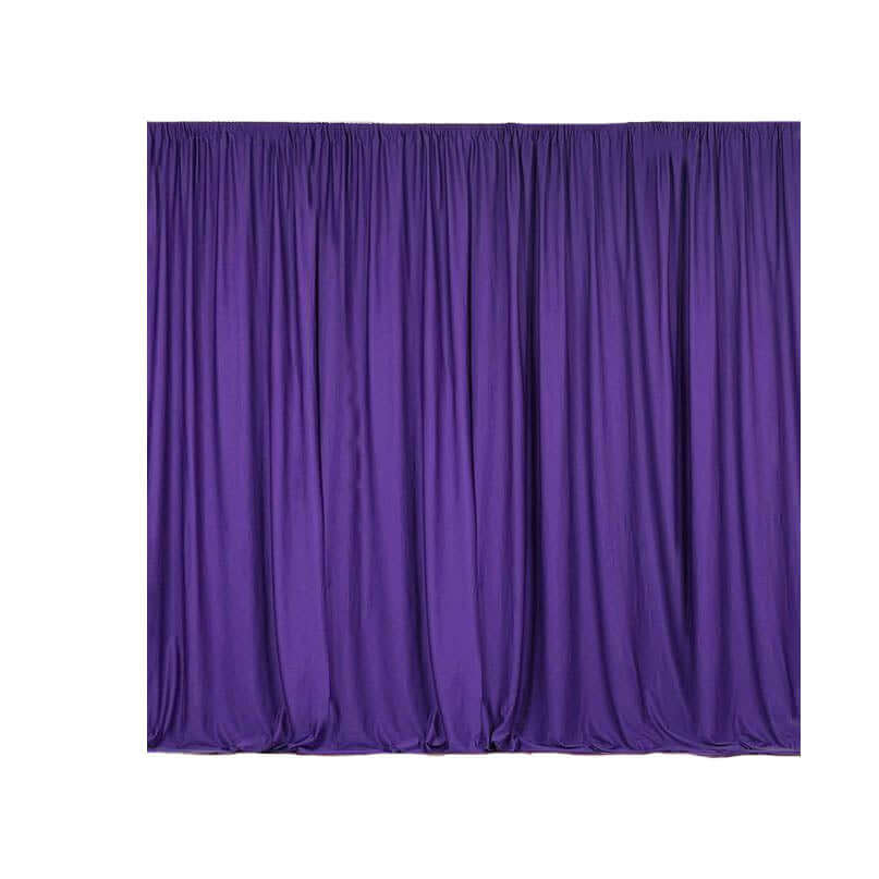 Special Offer! 2-Pack Purple Scuba Polyester Event Curtains, 10ftx10ft, Flame Resistant & Wrinkle Free