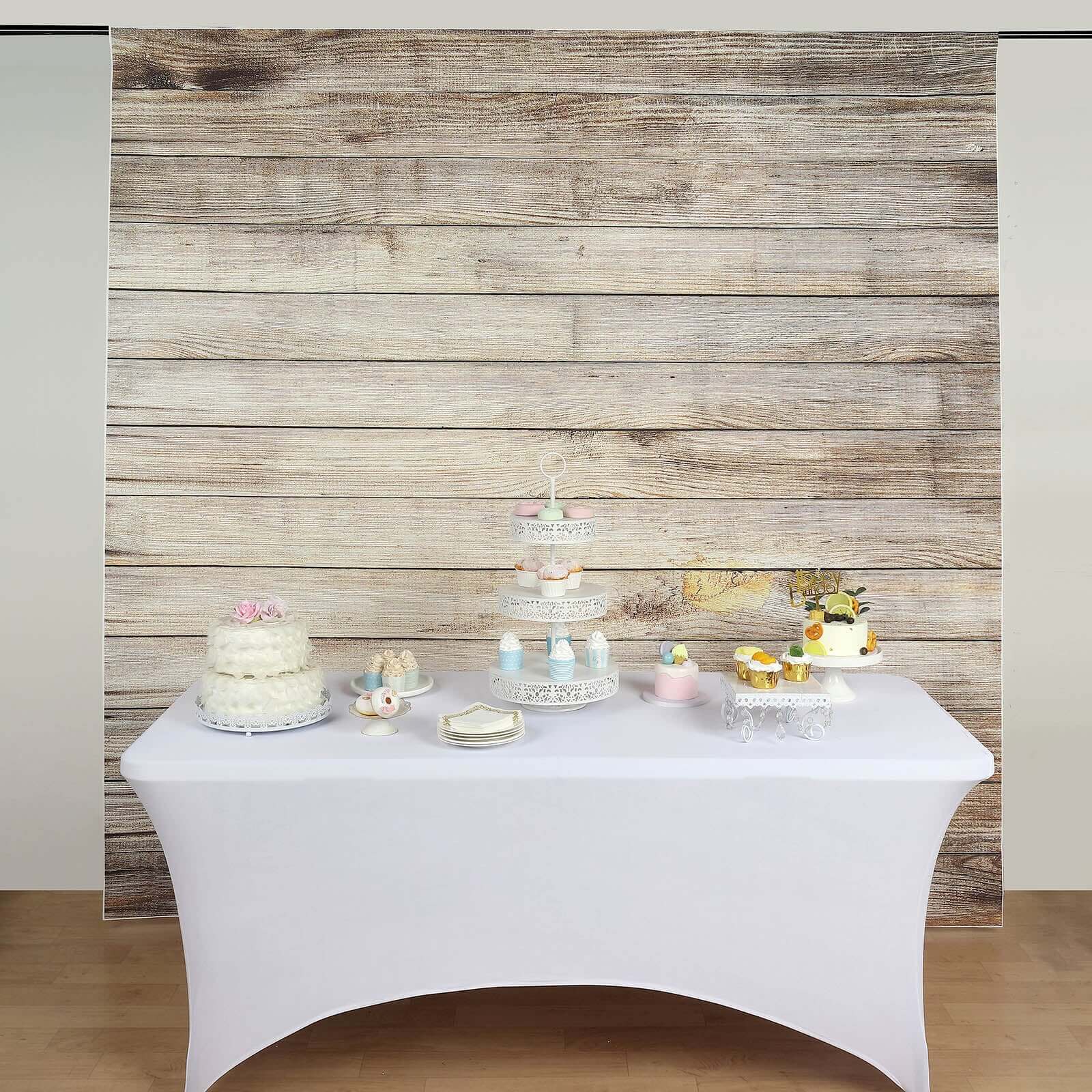 Get This 8ftx8ft Natural Vintage Wood Print Vinyl Photography Backdrop for Your Next Shoot