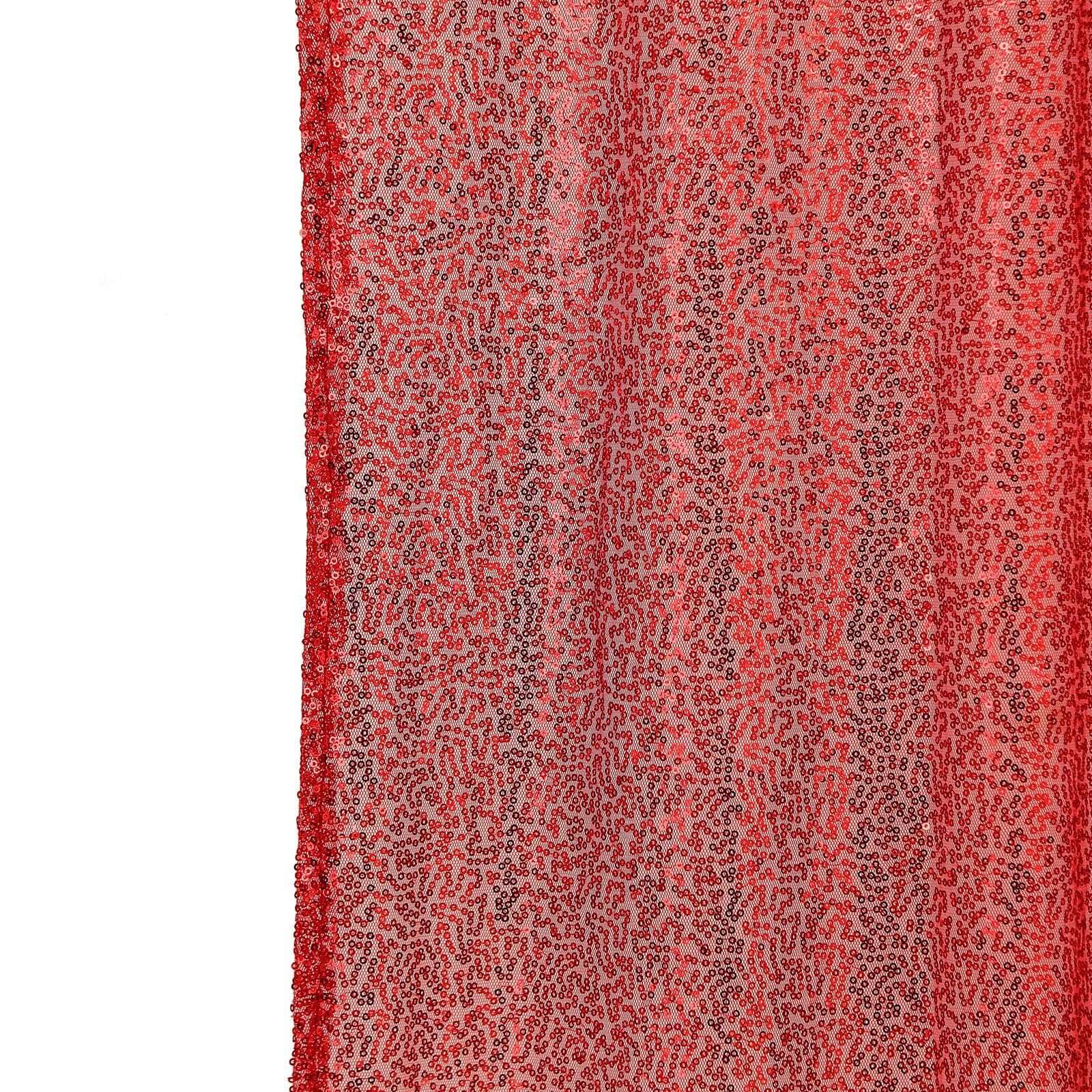 Hot Sale! 8ft by 8ft Red Sequin Event Curtain Drapes for Stunning Backdrops
