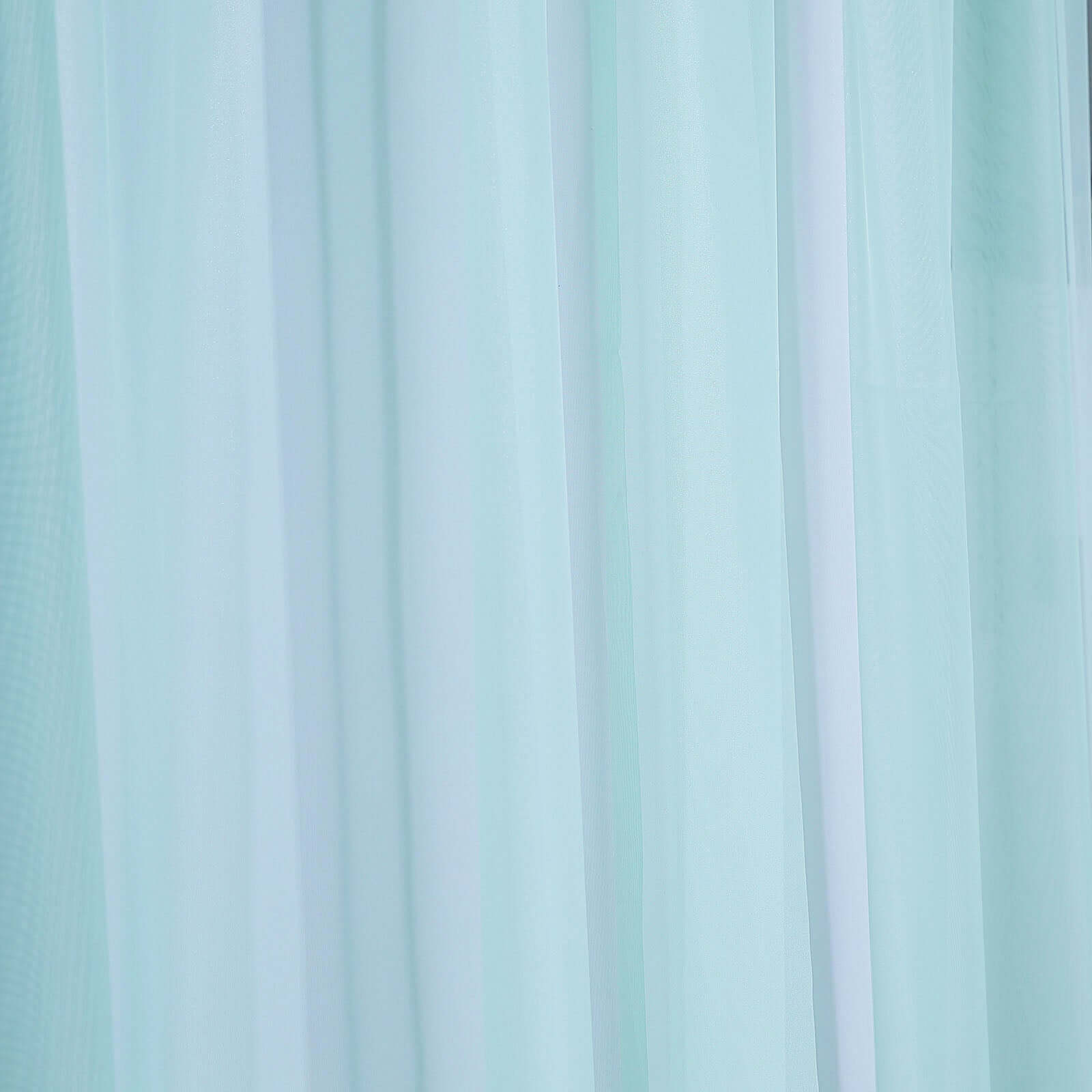 2-Pack Dusty Sage Green Flame-Resistant Chiffon Event Curtains, 10ftx10ft - Great for Events!