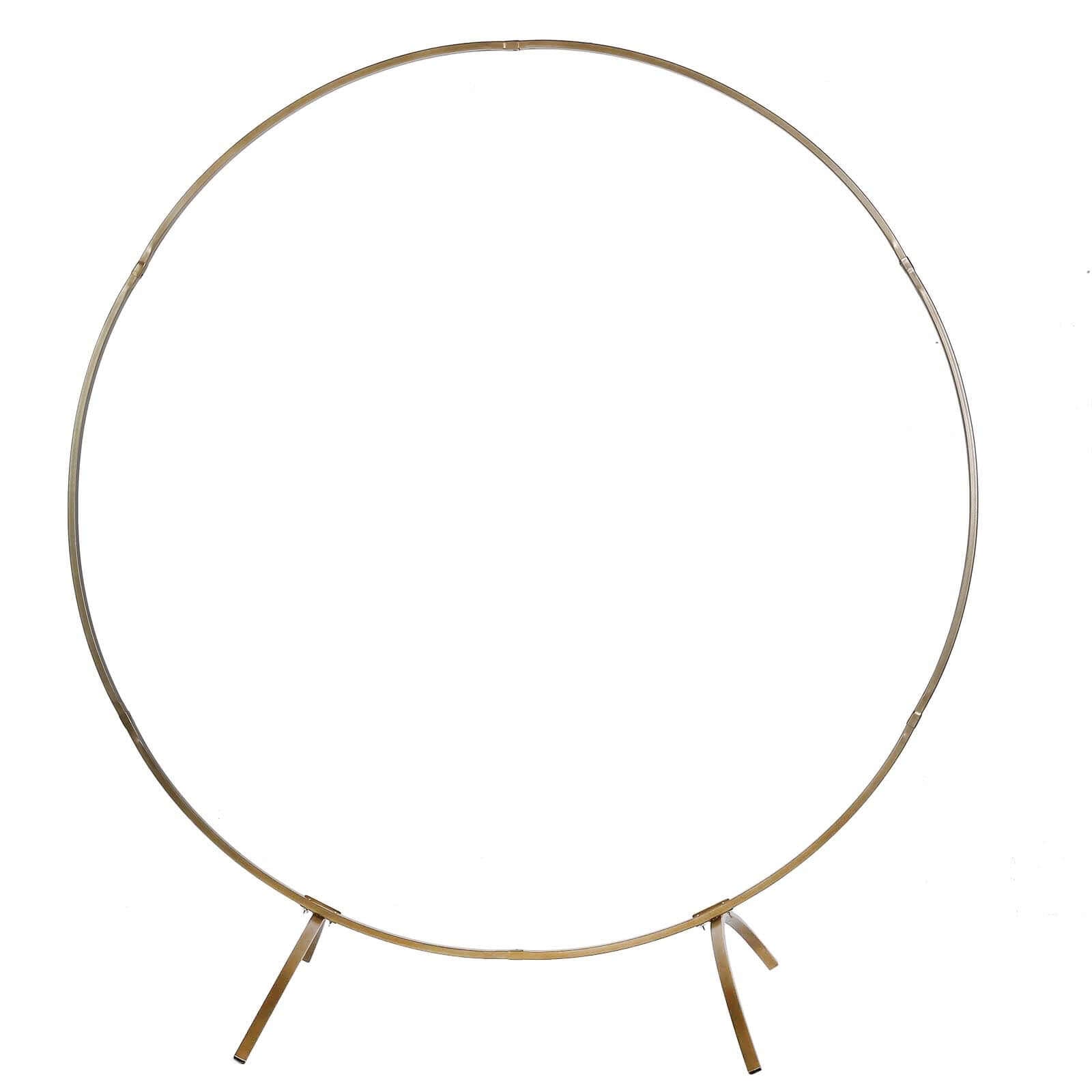 7.5ft Gold Heavy Duty Metal Round Wedding Arch Stand - Ideal for Photos