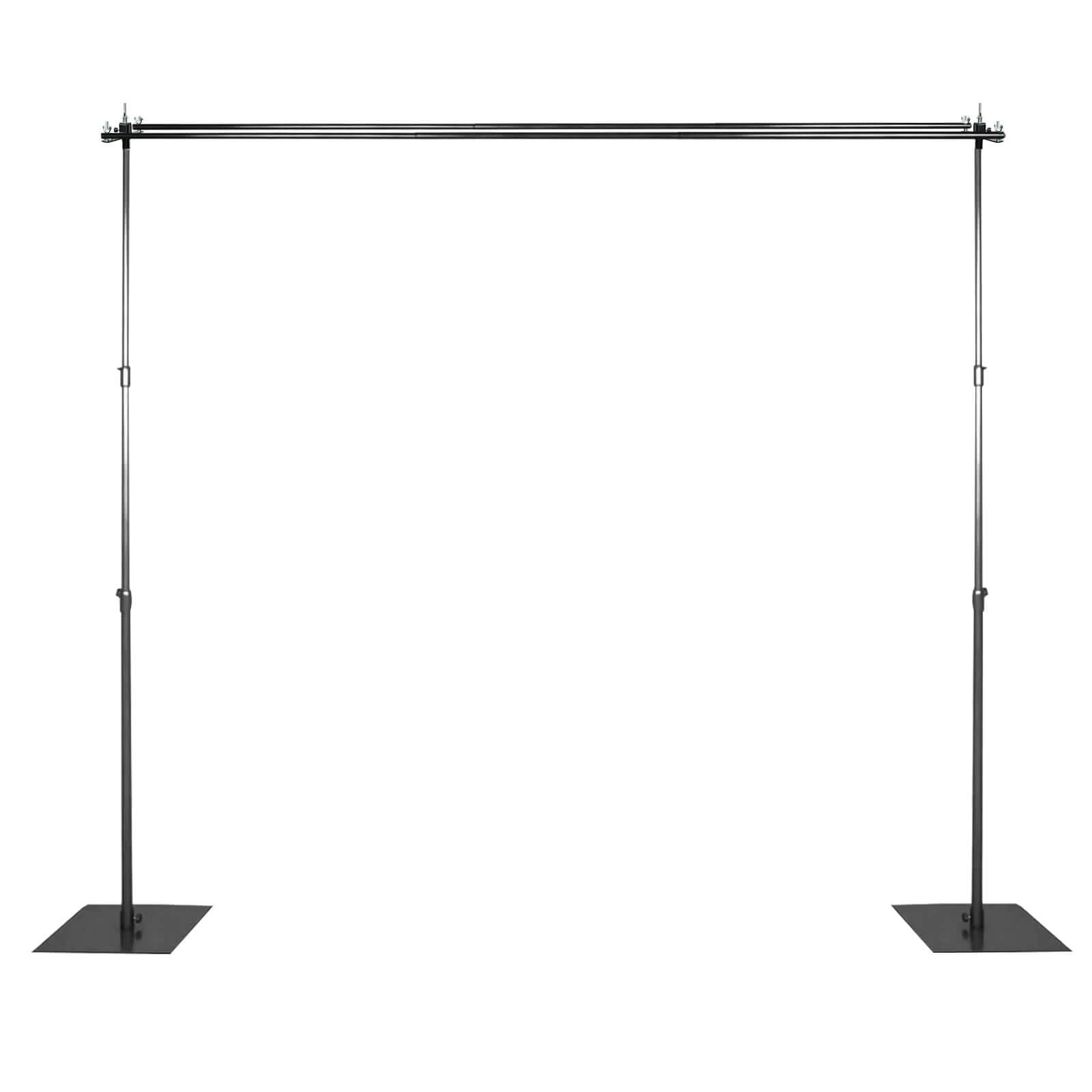 10ft DIY Adjustable Triple Crossbar Kit with Mounting Brackets for Backdrop Stands - Ideal for Studio Use