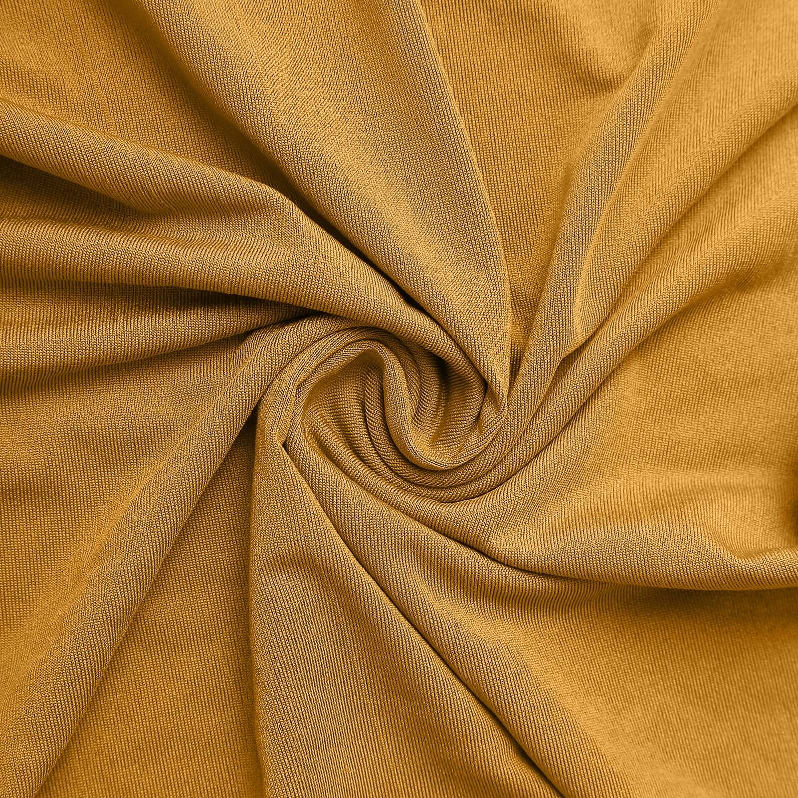 8ft Double-Sided Gold U-Shaped Spandex Fitted Slipcover for Wedding Arch