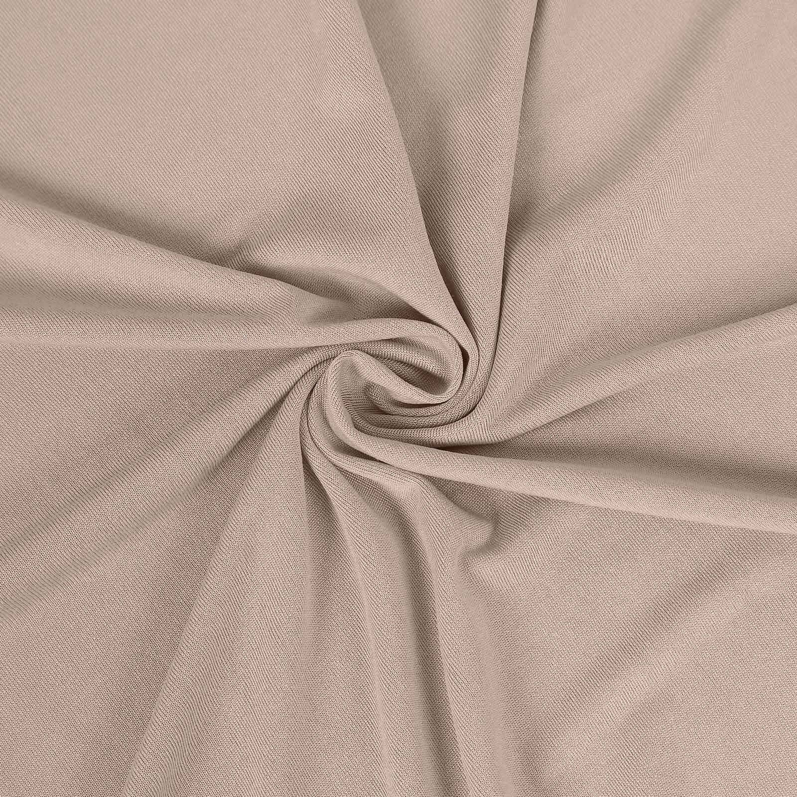Wrinkle-Free Nude 4-Way Stretch Spandex Event Drapes with Rod Pockets - 5ft x 10ft