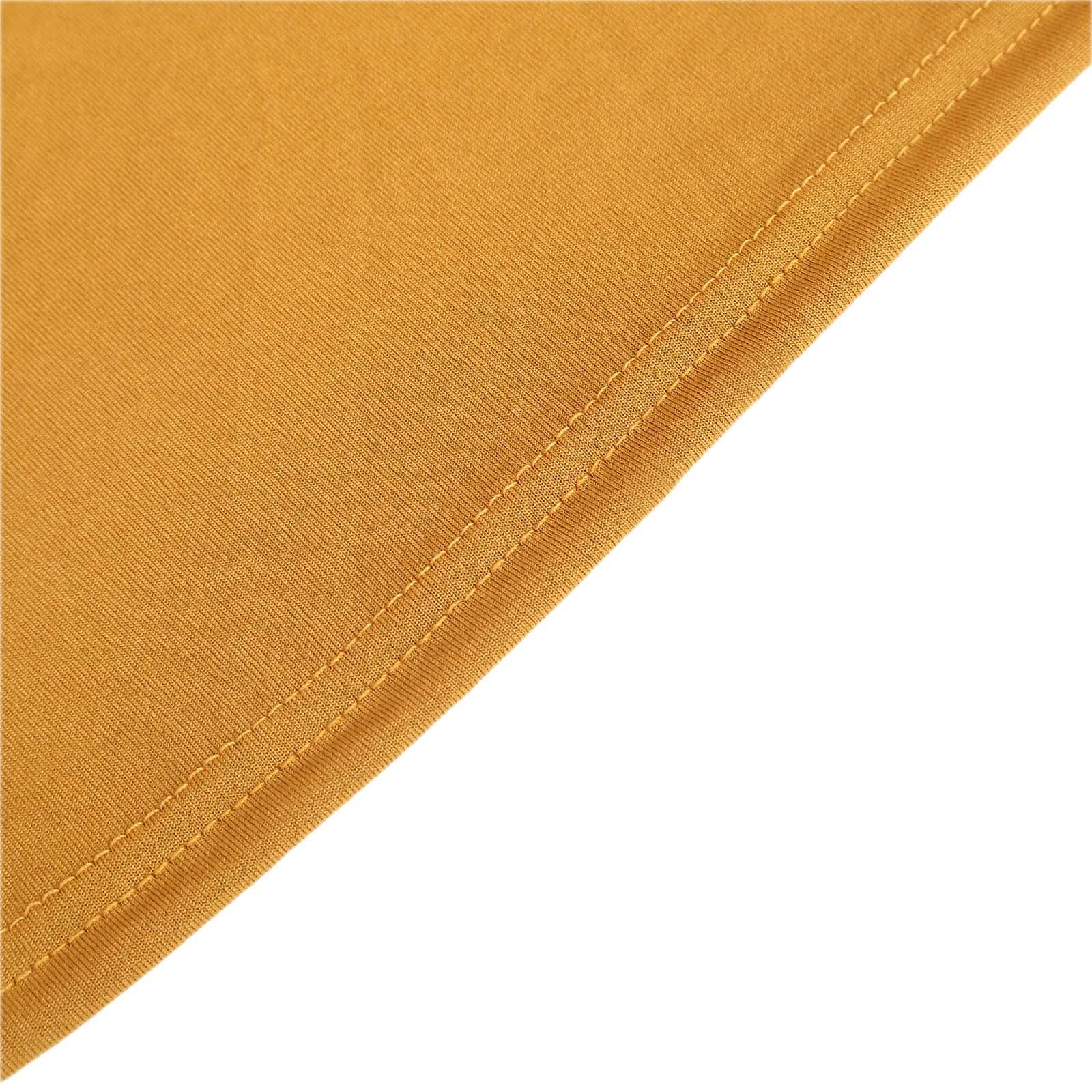 Custom-Fitted Set of 4 Matte Gold Spandex Half Moon Wedding Arch Backdrop Covers in 4 Sizes