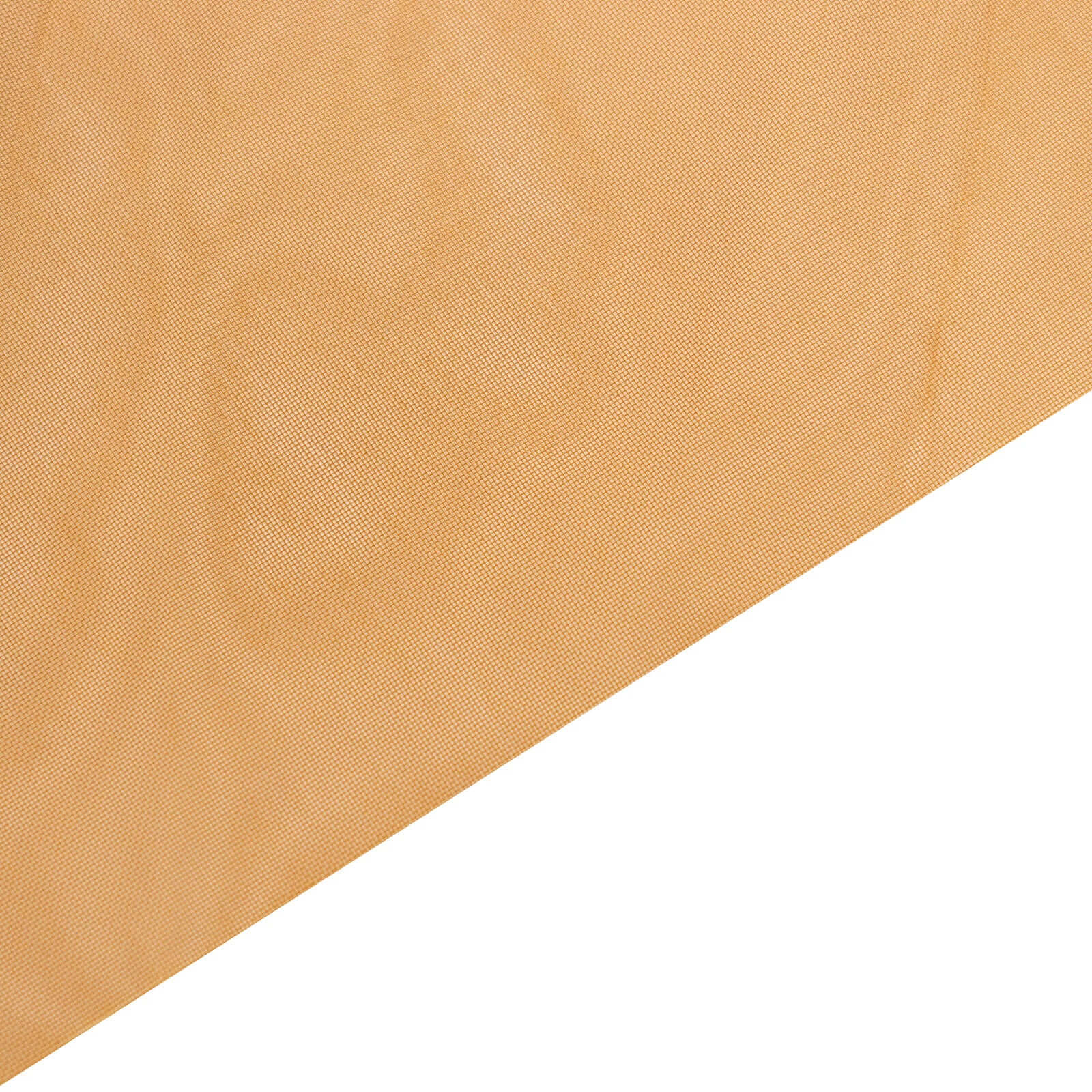 5ft x 32ft Gold Premium Chiffon Curtain Panel - Durable Flame Resistant! Ideal for Events