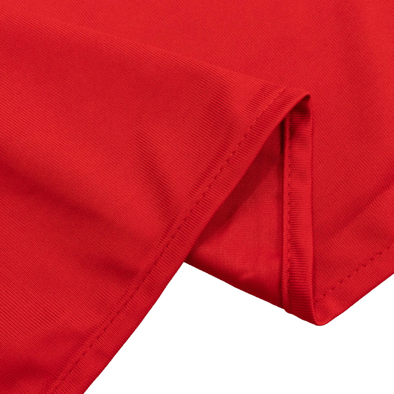 Hot Sale! Red Scuba Polyester Wrinkle-Free Event Curtain Drapes, Durable Flame Resistant Backdrop - 5ftx14ft