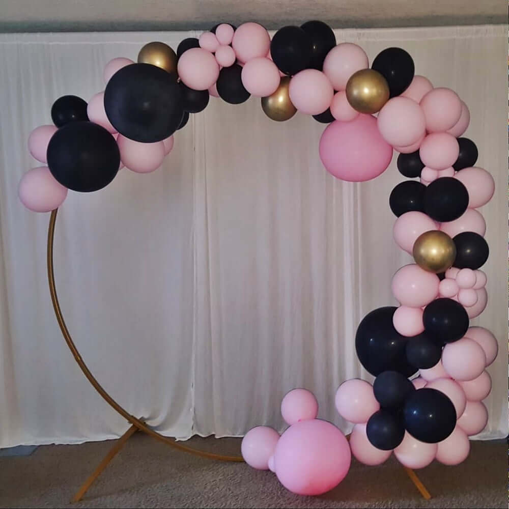 7.5ft Gold Heavy Duty Metal Round Wedding Arch Stand - Ideal for Photos