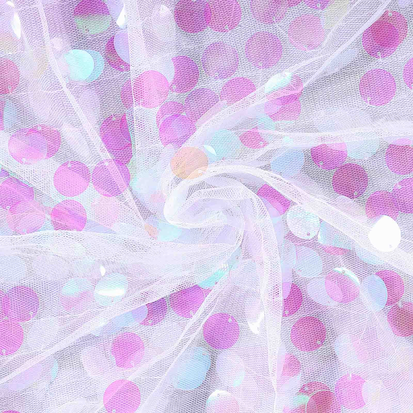 8ft by 8ft Iridescent Payette Big Sequin Event Drapes for Backdrop