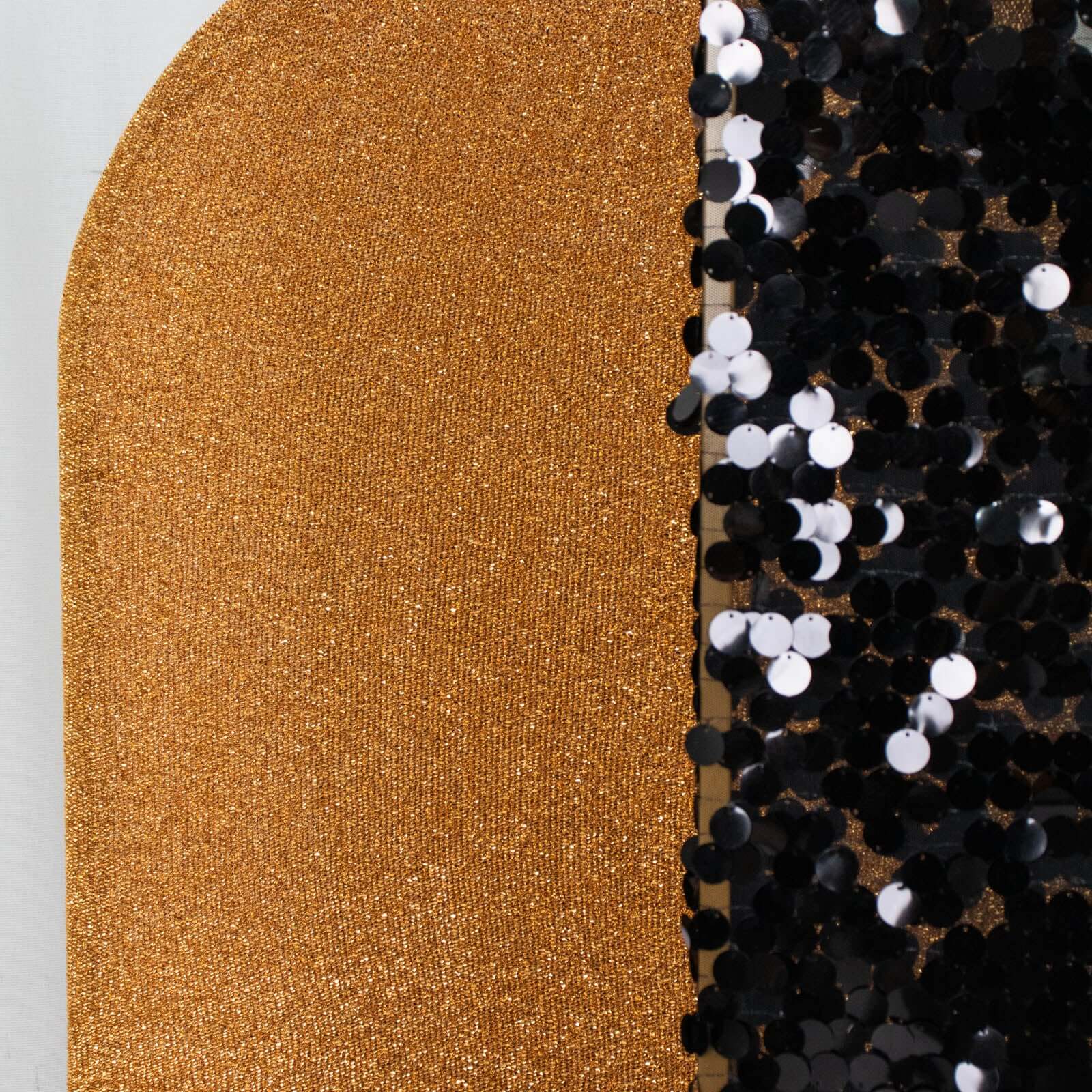 Hot Sale! Set of 3 Wedding Arch Frame Covers in Black & Gold