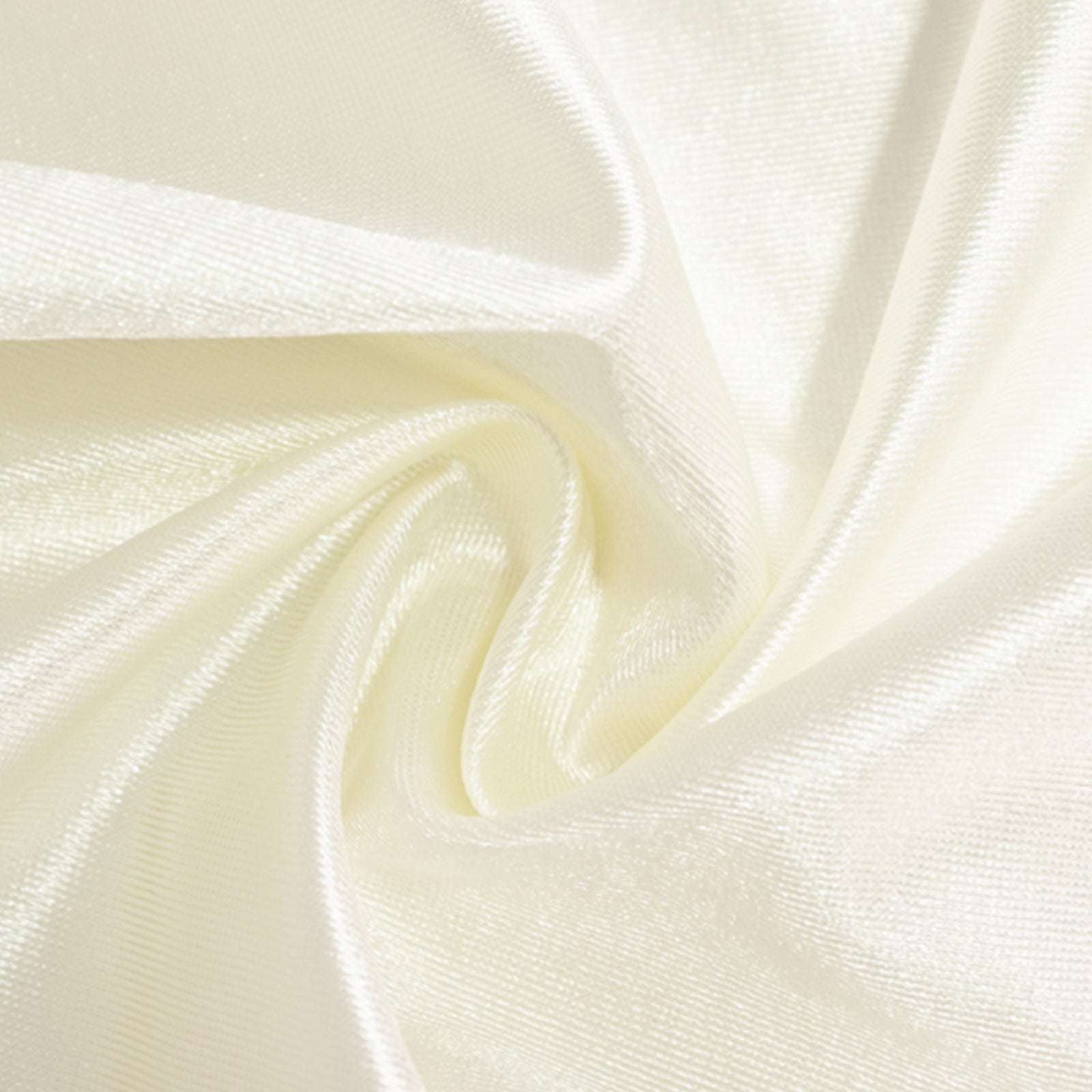 Premium Wrinkle-Free & Stain-Resistant Shimmering Pearl White Scuba Tablecloth 90x156