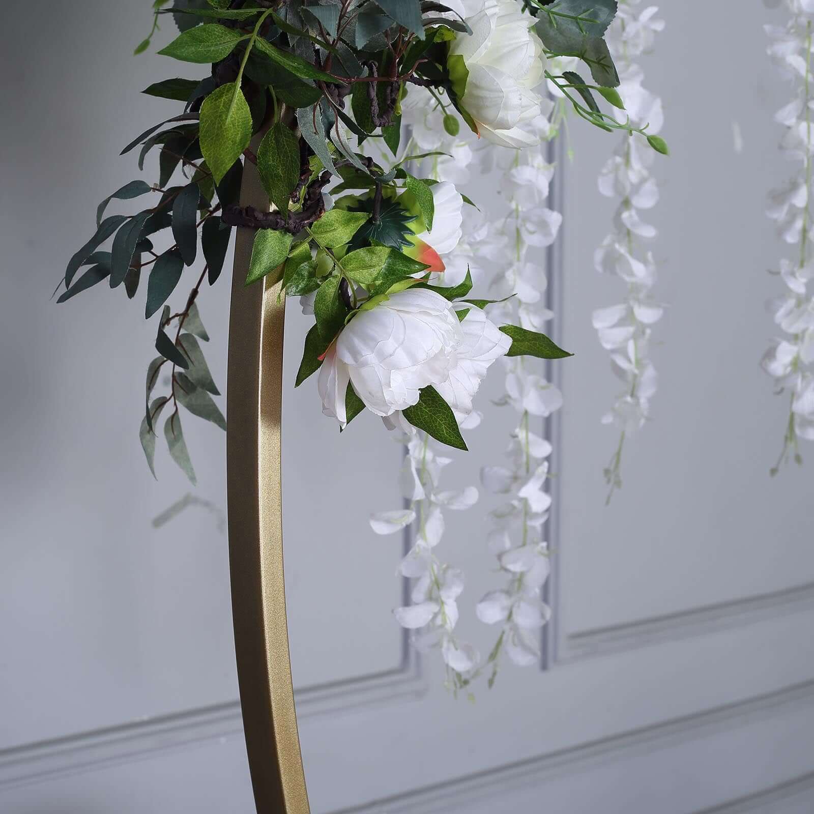 7.5ft Gold Heavy Duty Metal Round Wedding Arch Stand - Ideal for Photos