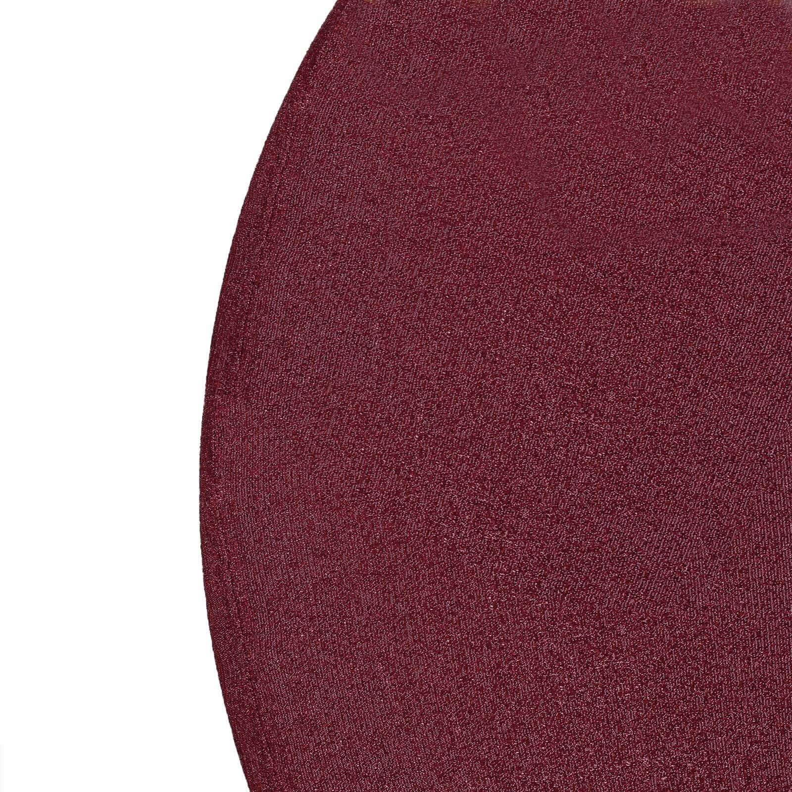 7.5ft Double-Sided Burgundy Metallic Shimmer Tinsel Spandex Round Wedding Arch Backdrop Cover