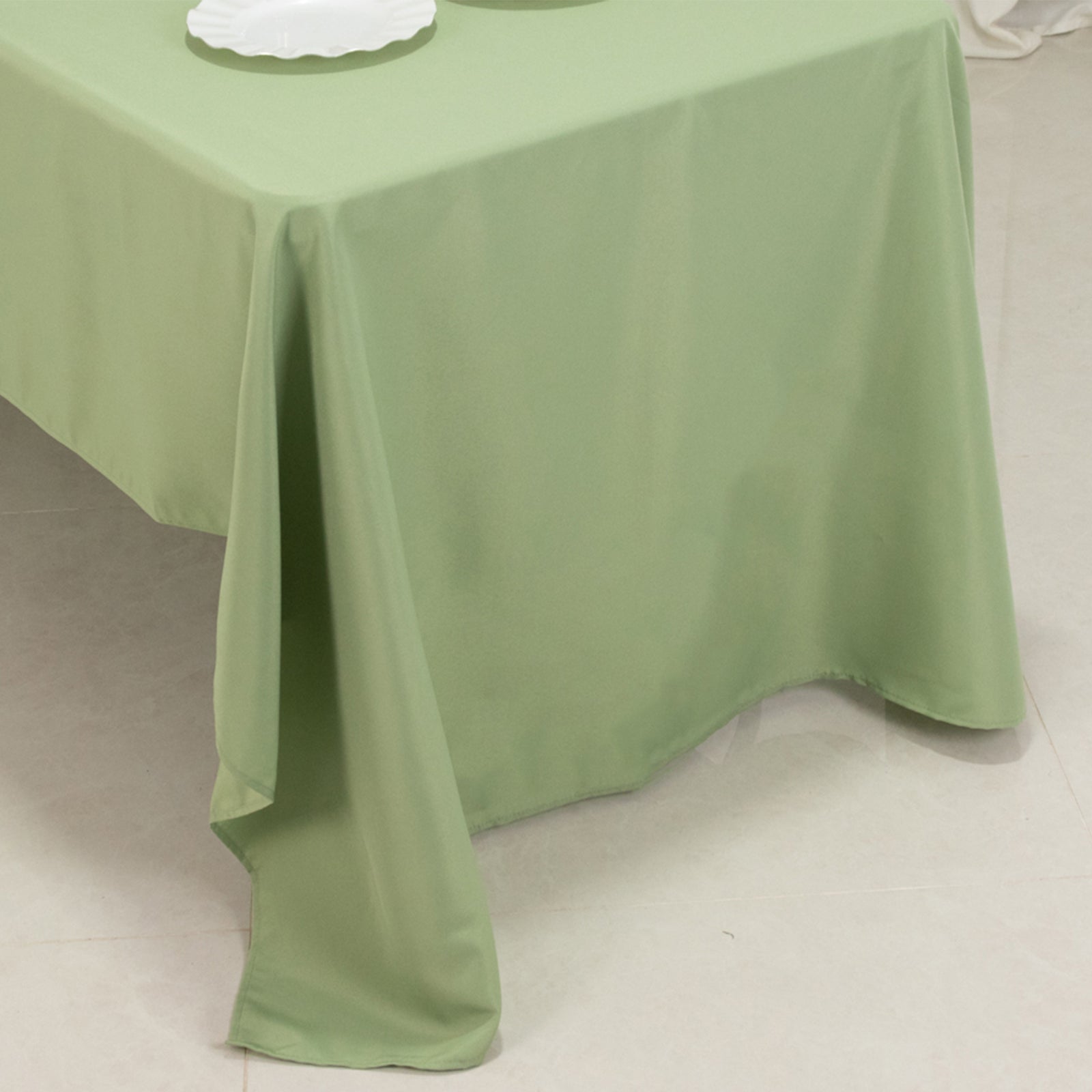 Hot! Sage Green 60x126 Polyester Rectangle Tablecloth - 220GSM Stain-Resistant