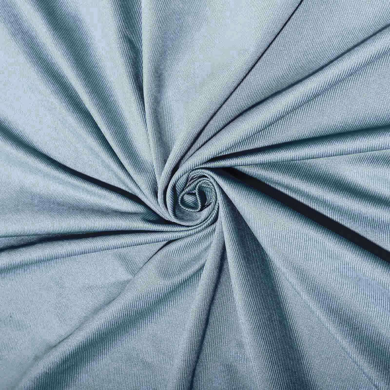 Hot Sale! 2 Pack 10ftx10ft Dusty Blue Scuba Polyester Wrinkle-Free Flame-Resistant Event Curtain Drapes with Rod Pockets