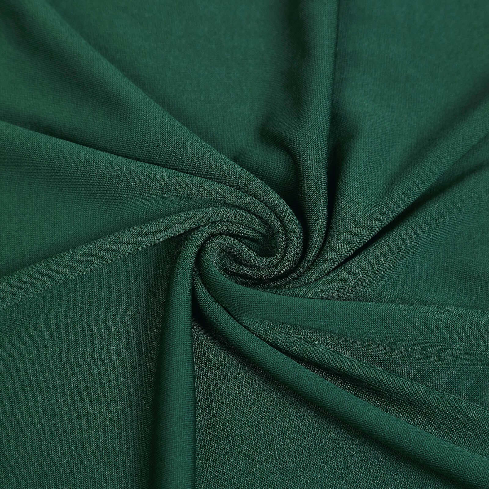 7ft Matte Hunter Emerald Green Spandex Fitted Backdrop Stand Cover for Round Top Wedding Arch - Ideal Decor