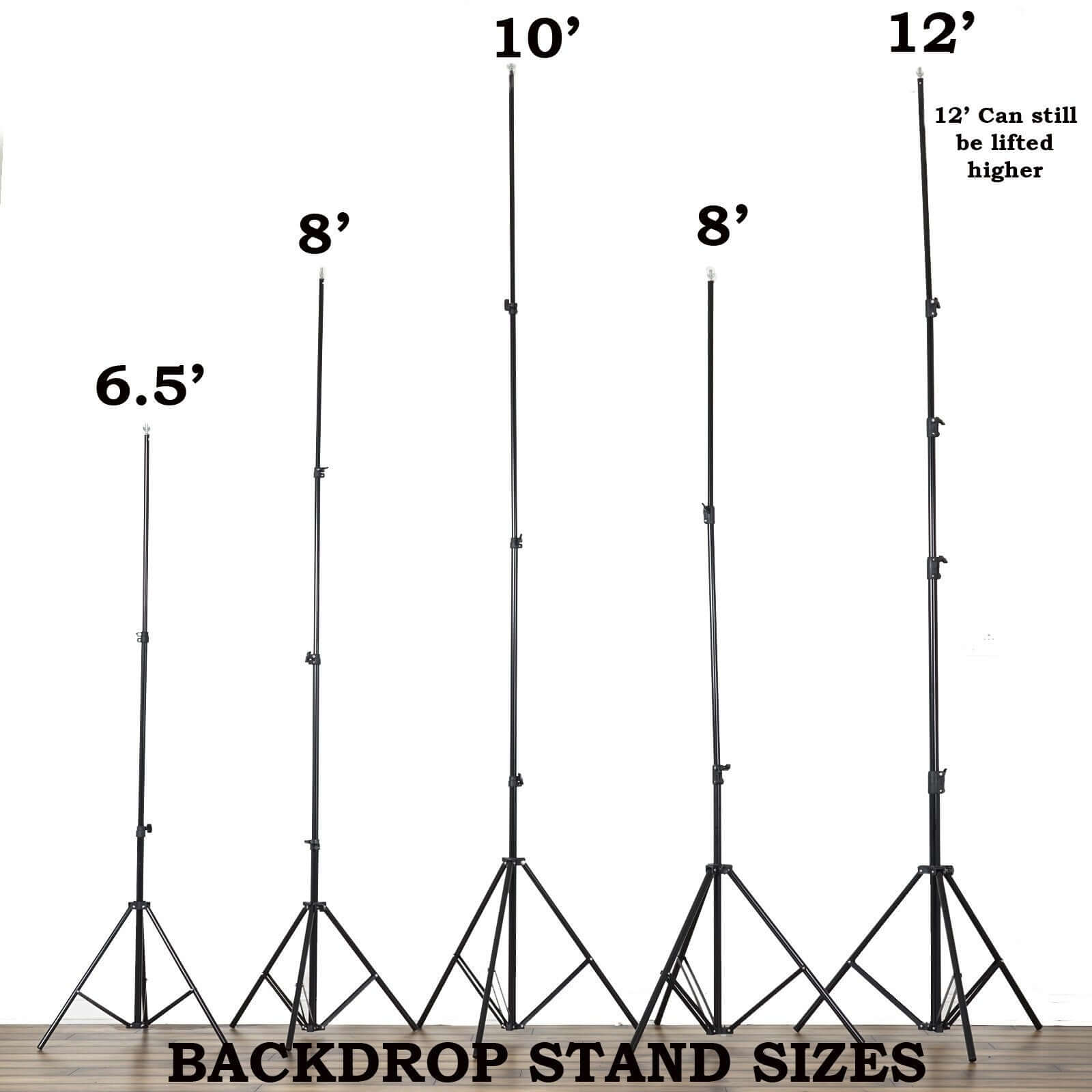 10ft Heavy-Duty Adjustable Metal DIY Portable Photo Backdrop Stand Set