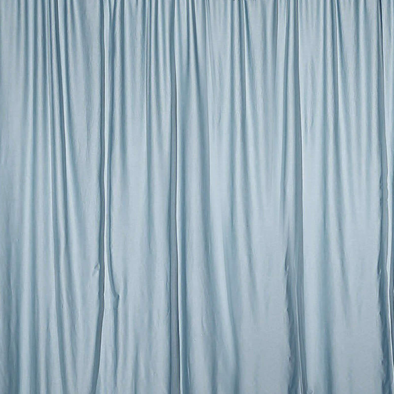 Hot Sale! 2 Pack 10ftx10ft Dusty Blue Scuba Polyester Wrinkle-Free Flame-Resistant Event Curtain Drapes with Rod Pockets