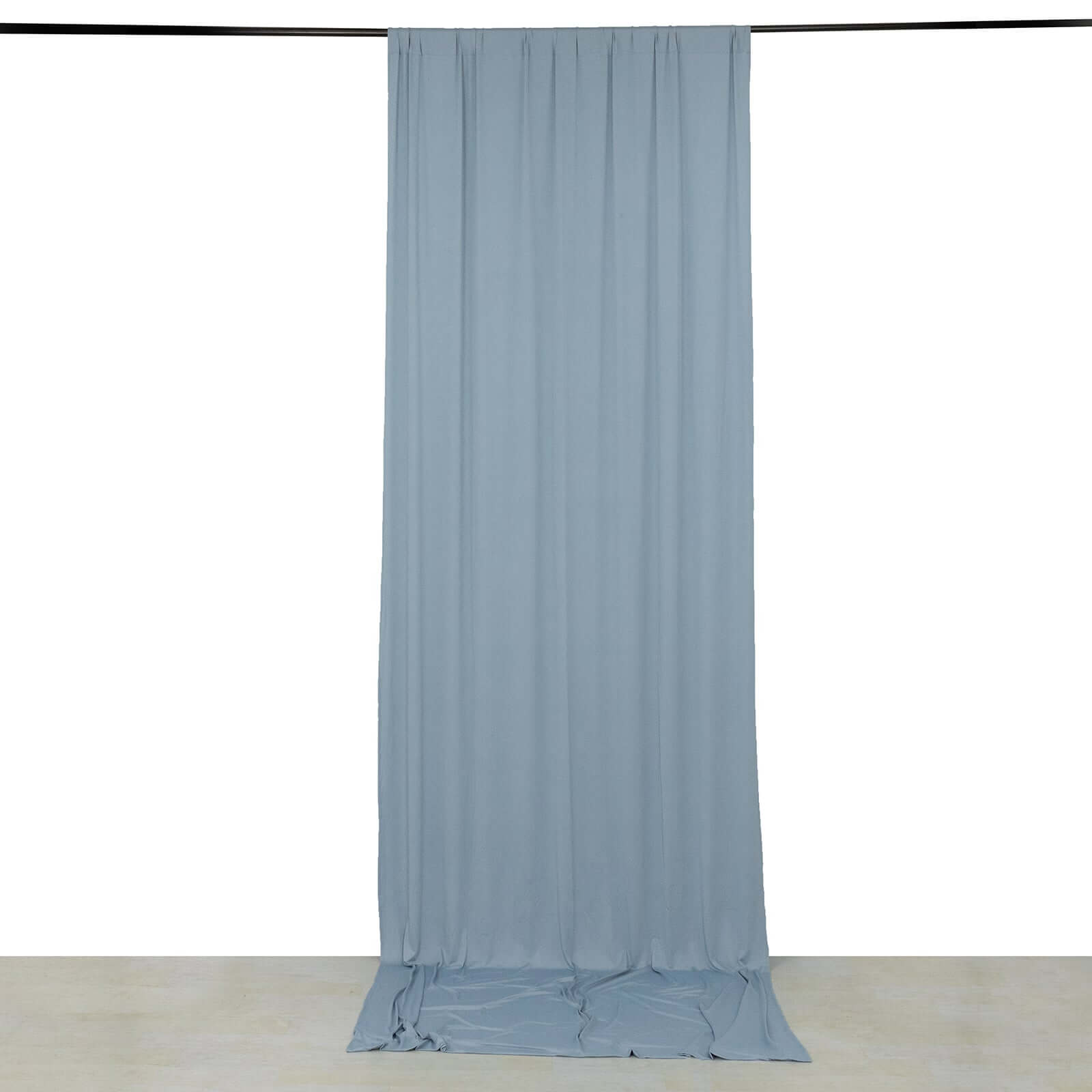 Hot! Dusty Blue 4-Way Stretch Spandex Wrinkle-Free Event Curtain - 5ftx12ft