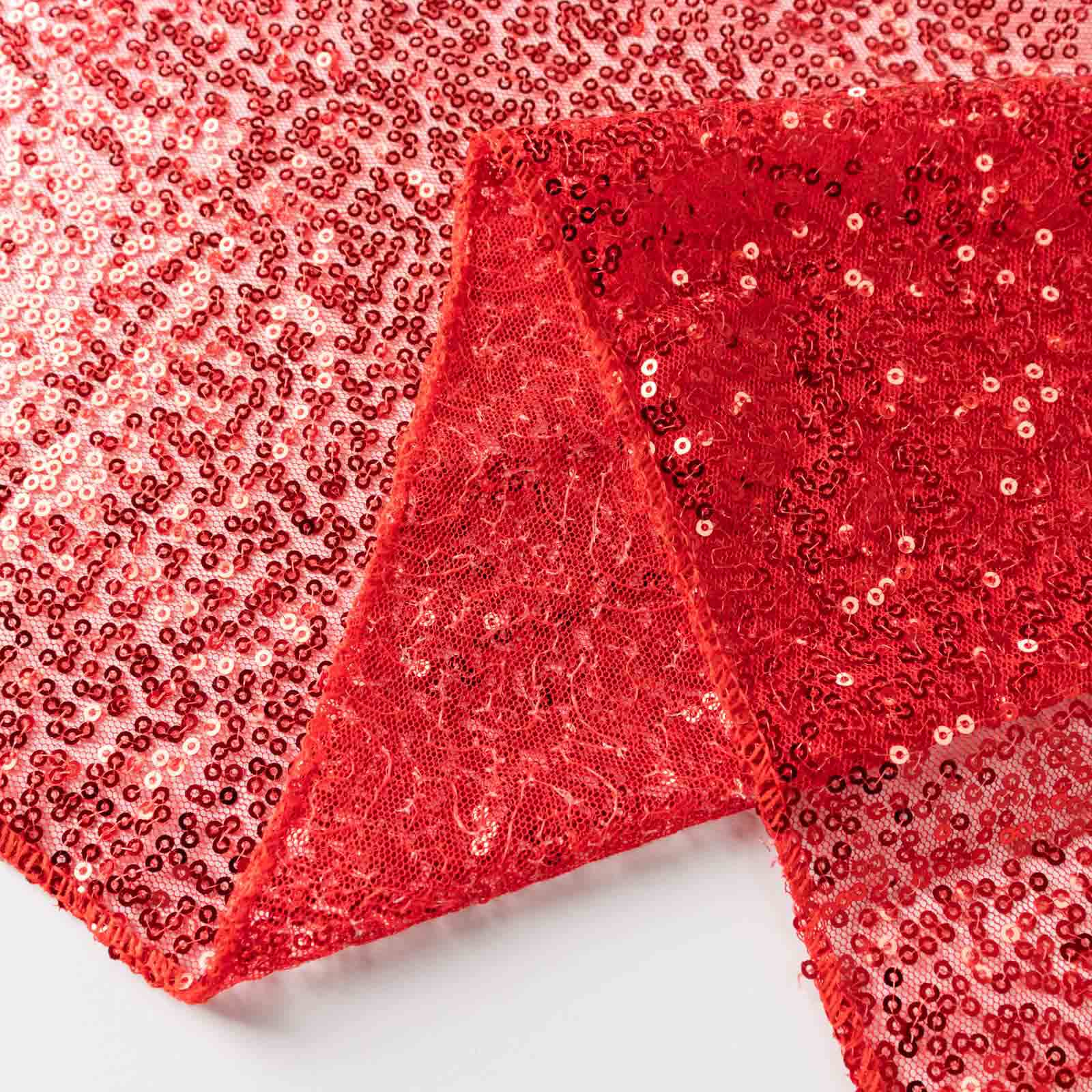 Hot Sale! 2 Pack 8ftx2ft Red Sequin Event Curtain Drapes with Rod Pockets for Stunning Backdrops