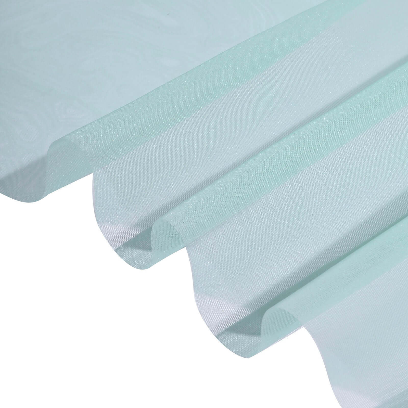 2-Pack Dusty Sage Green Flame-Resistant Chiffon Event Curtains, 10ftx10ft - Great for Events!