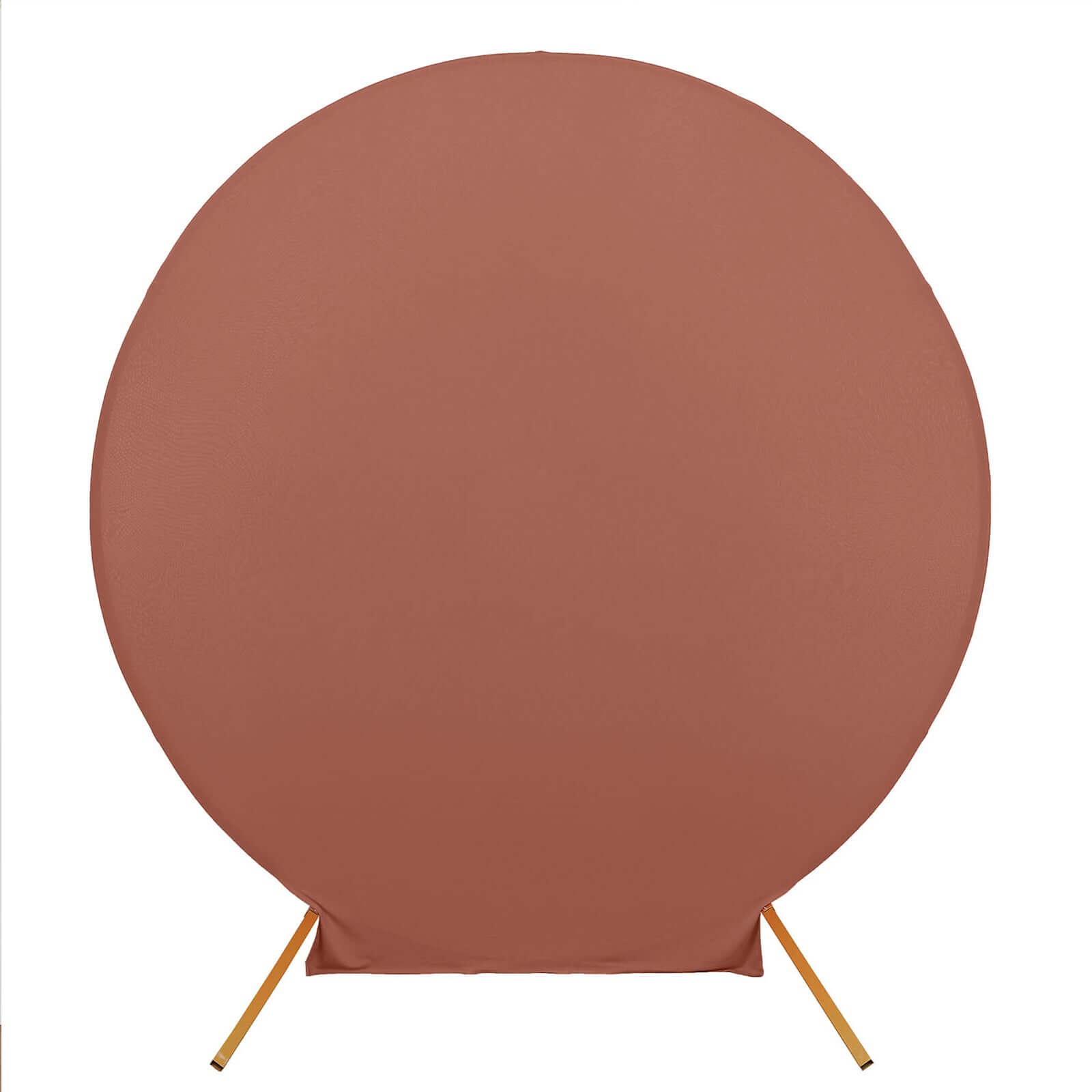 7.5ft Terracotta (Rust) Round Spandex Party Backdrop Stand Cover - Ideal for Events