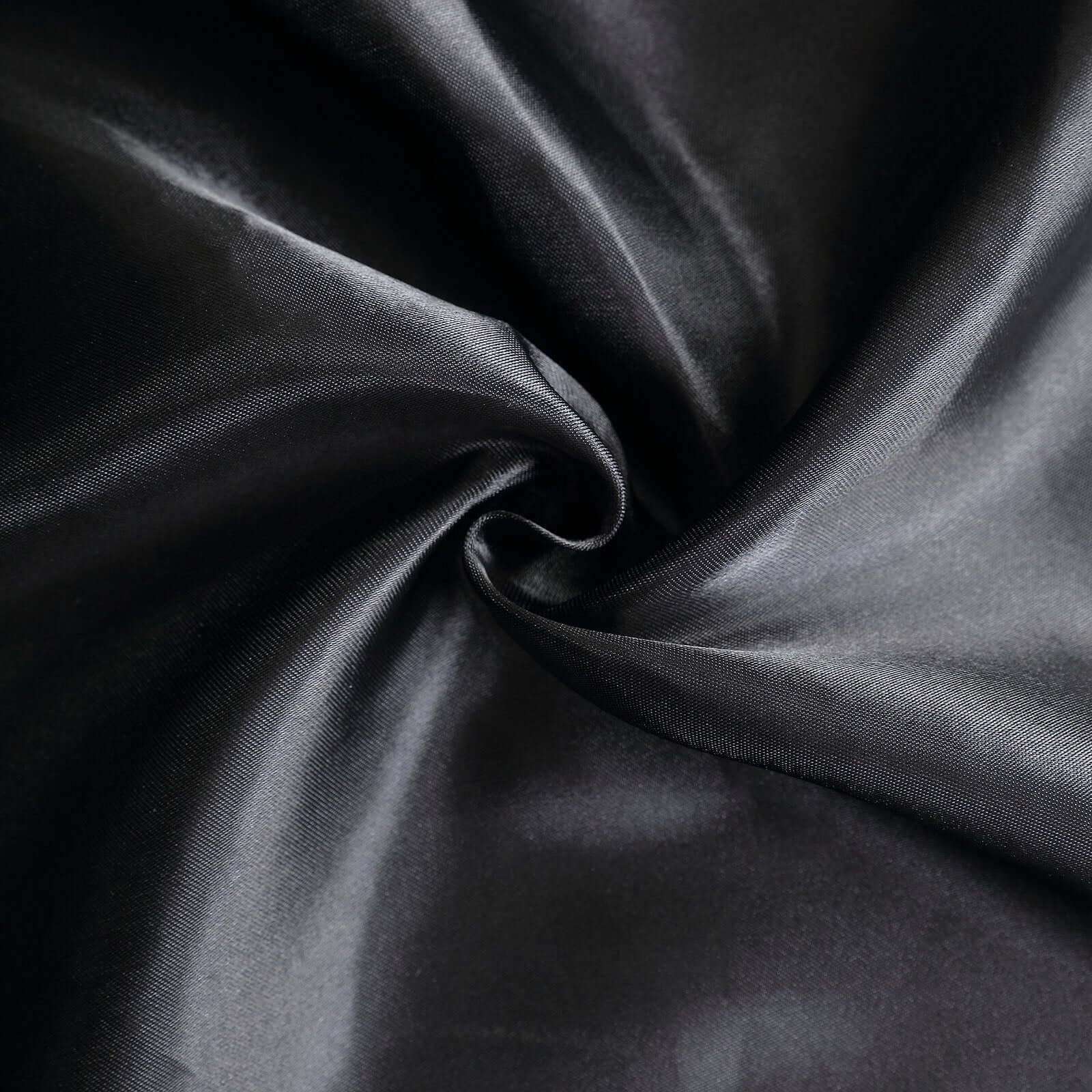 10ft x 8ft Black Satin Seamless Event Drapes for Backdrop Panels
