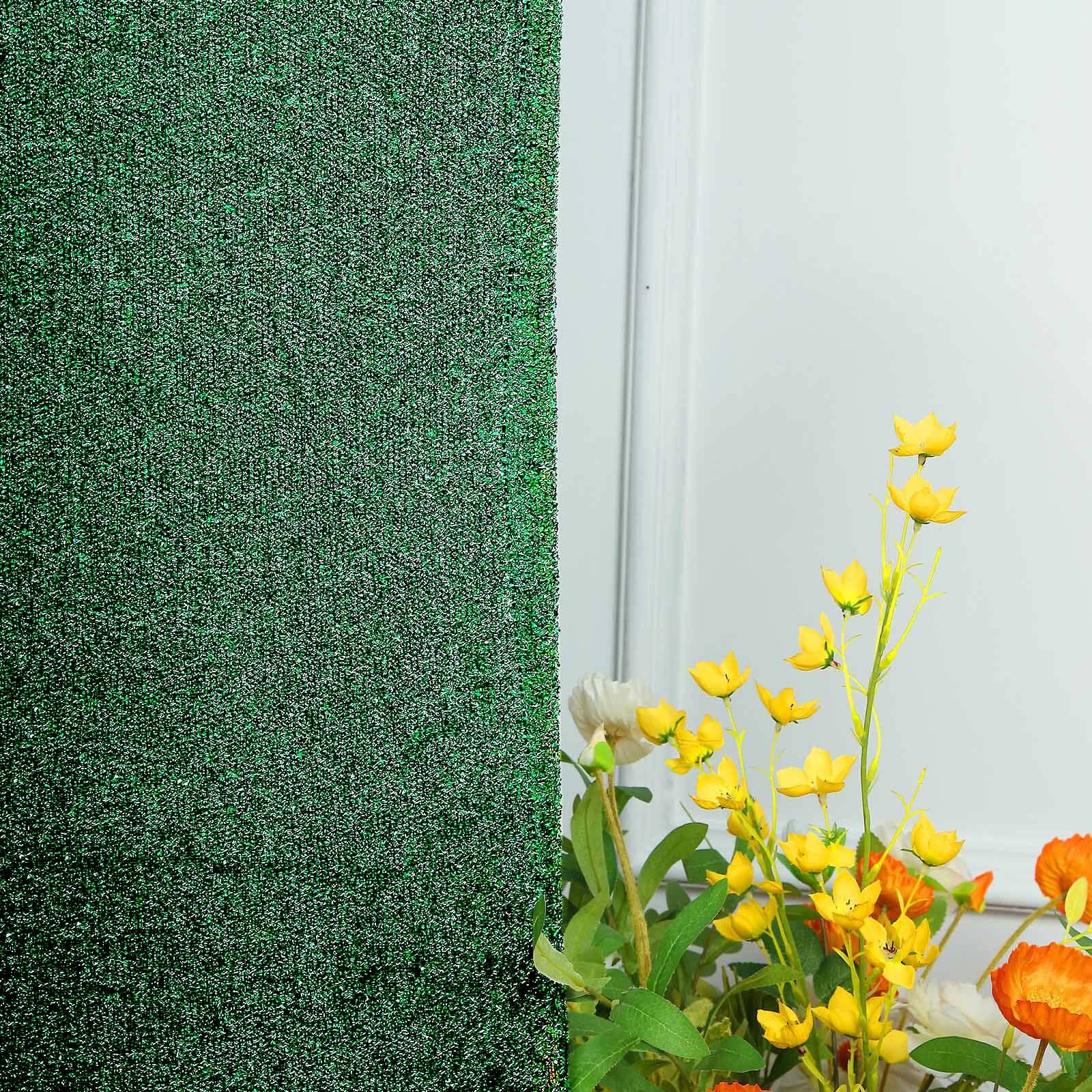 Exclusive 6ft Hunter Emerald Green Shimmer Tinsel Spandex Cover for Fitted Round Top Wedding Arch