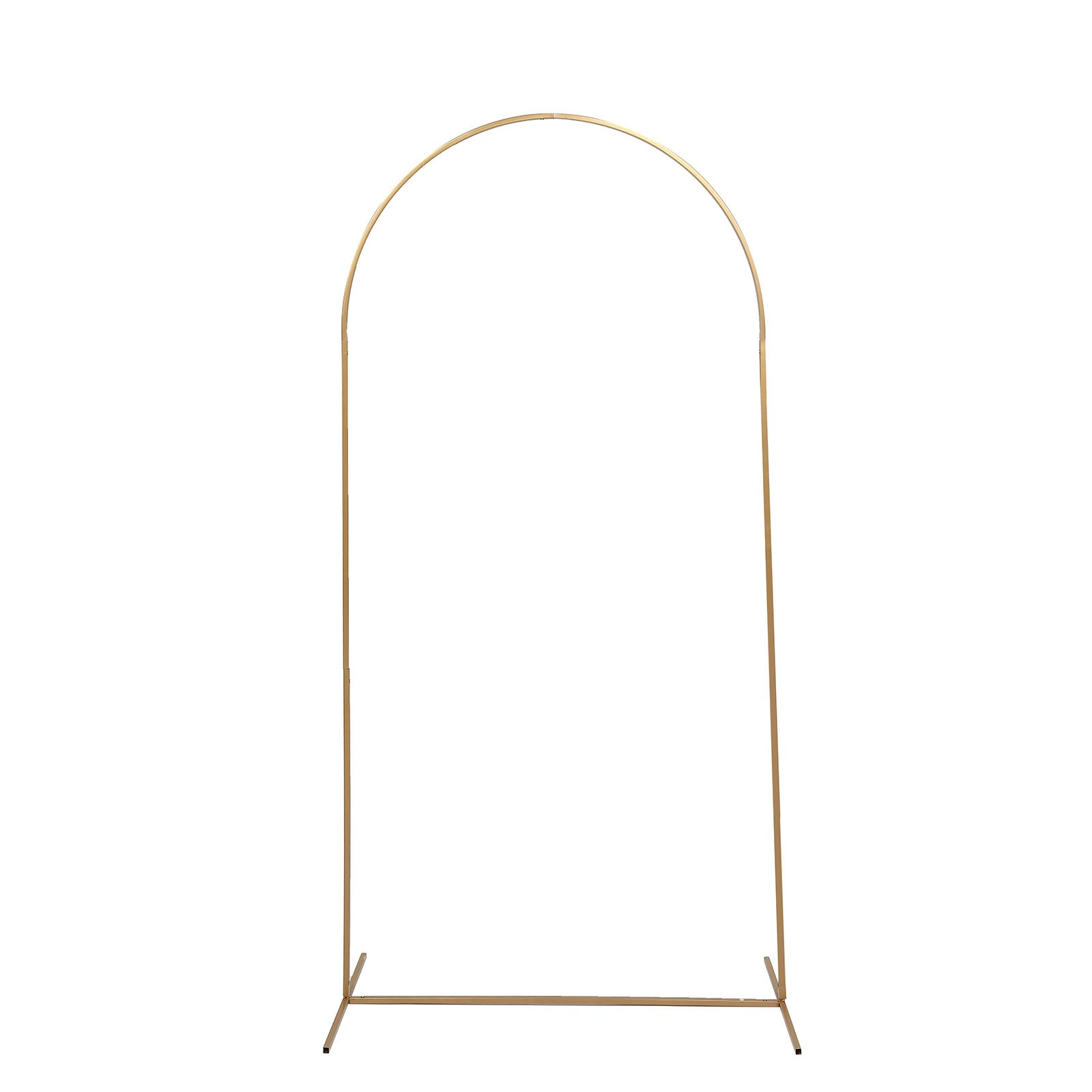 7ft Gold Metal Wedding Arch Chiara: Ideal Floral Display Frame with Round Top for Events